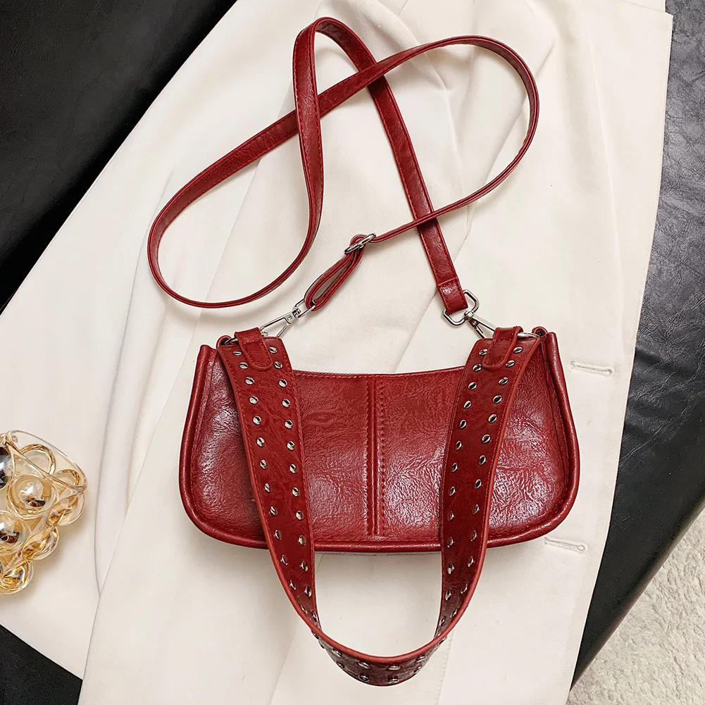 

Women Retro Shoulder Bag Adjustable Strap Underarm Satchel Bag Casual Vintage Armpit Bag Crossbody Sling Bag Daily Dating Purse