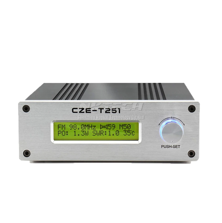 NKTECH CZE-T251 قابل للتعديل 0W-25W FM الارسال أحادية ستيريو PLL بث محطة واحدة مقبض عملية SWR درجة الحرارة حماية