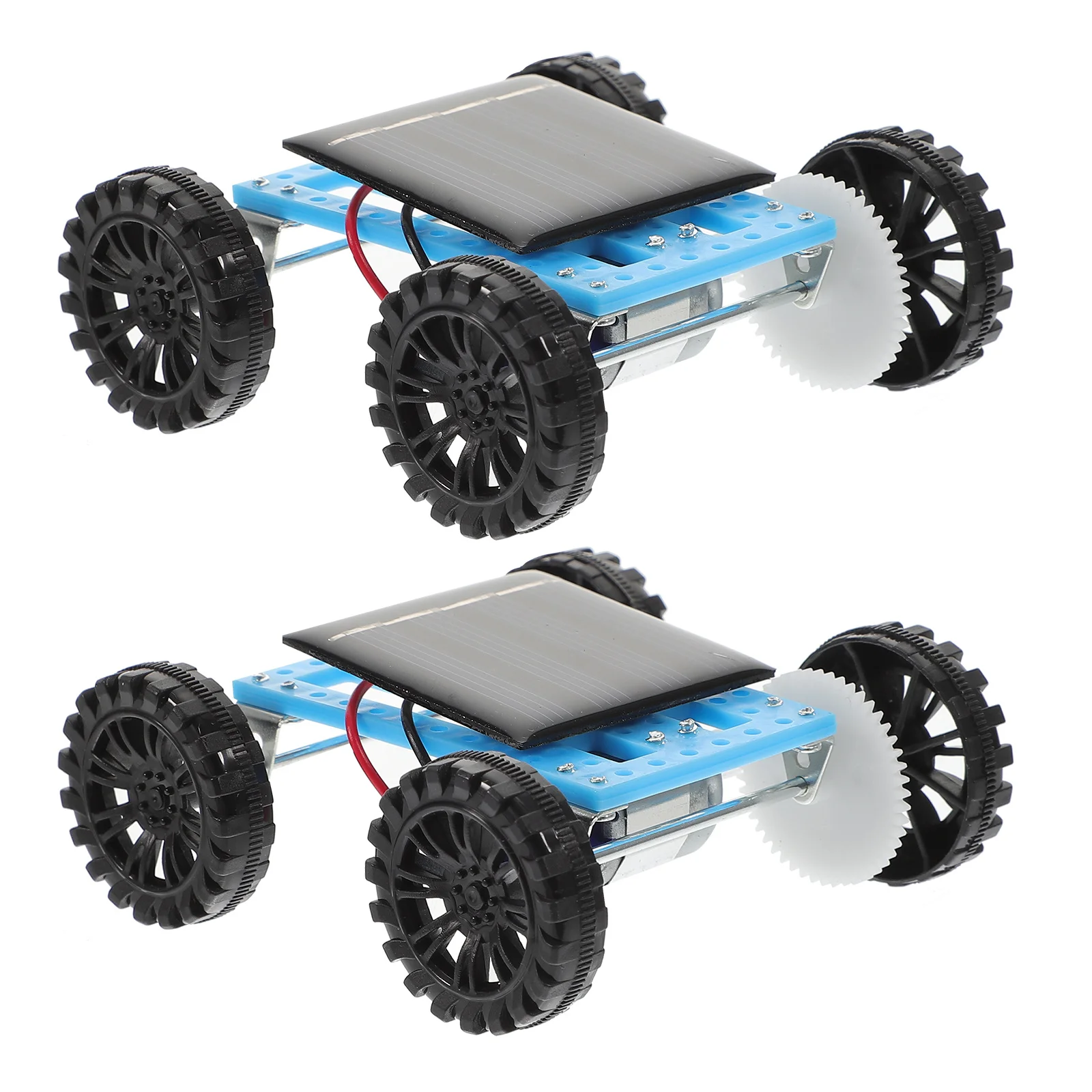 2 stuks mini-auto-montage op zonne-energie DIY-kit educatief creatief cadeau Verbeter de praktische vaardigheden van kinderen Oefen DIY-zonneauto