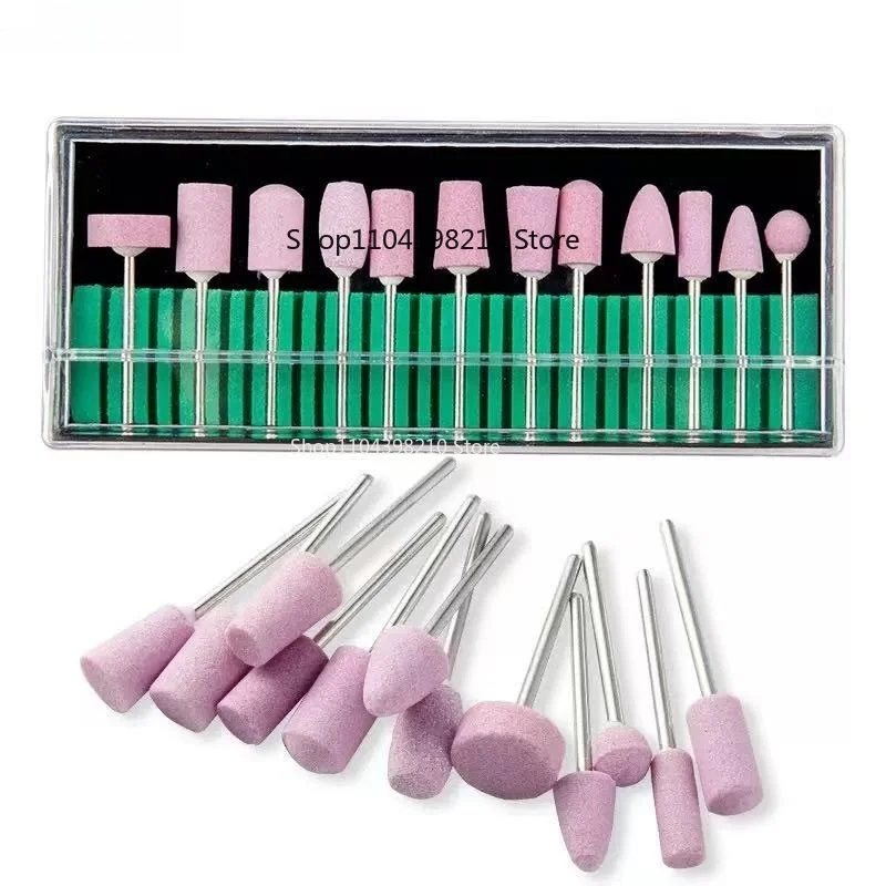 Appareil à Quartz pour manucure et pédicure, Machine électrique, ensemble de forets, tête de fraisage, remplacement, meulage, Nail Art, 12 pièces