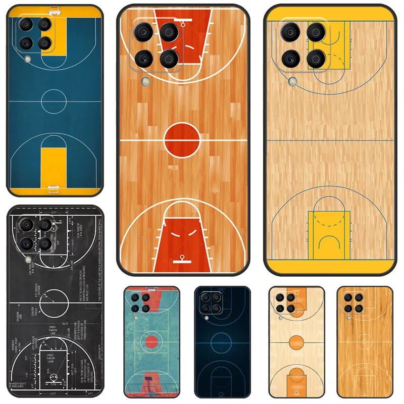 Basketball Court Diagram Case For Samsung Galaxy M12 M32 M52 M13 M23 M33 M53 M14 M34 M54 M21 M51 M20 M30s M31s Cover