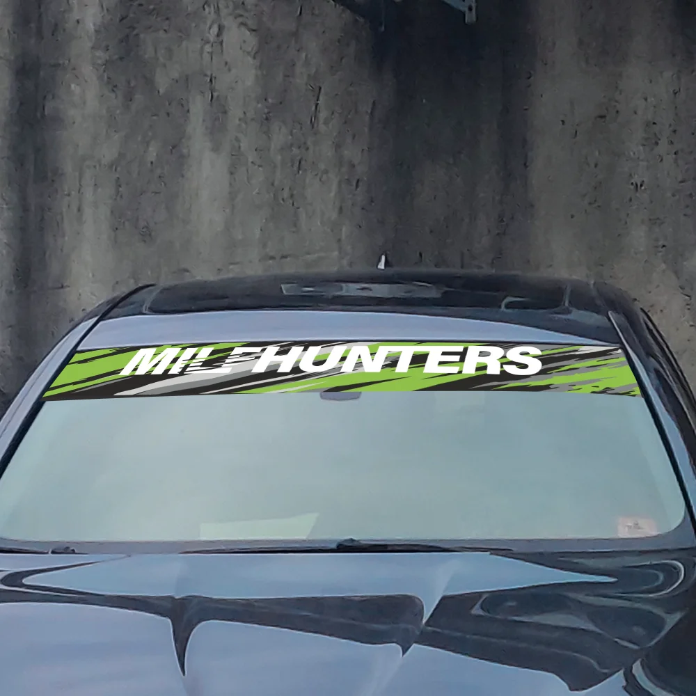 MILF HUNTERS Car Front Rear Windshield Decor Window Vinyl Waterproof Decal Windscreen Banner Decal Window Sticker Accessories