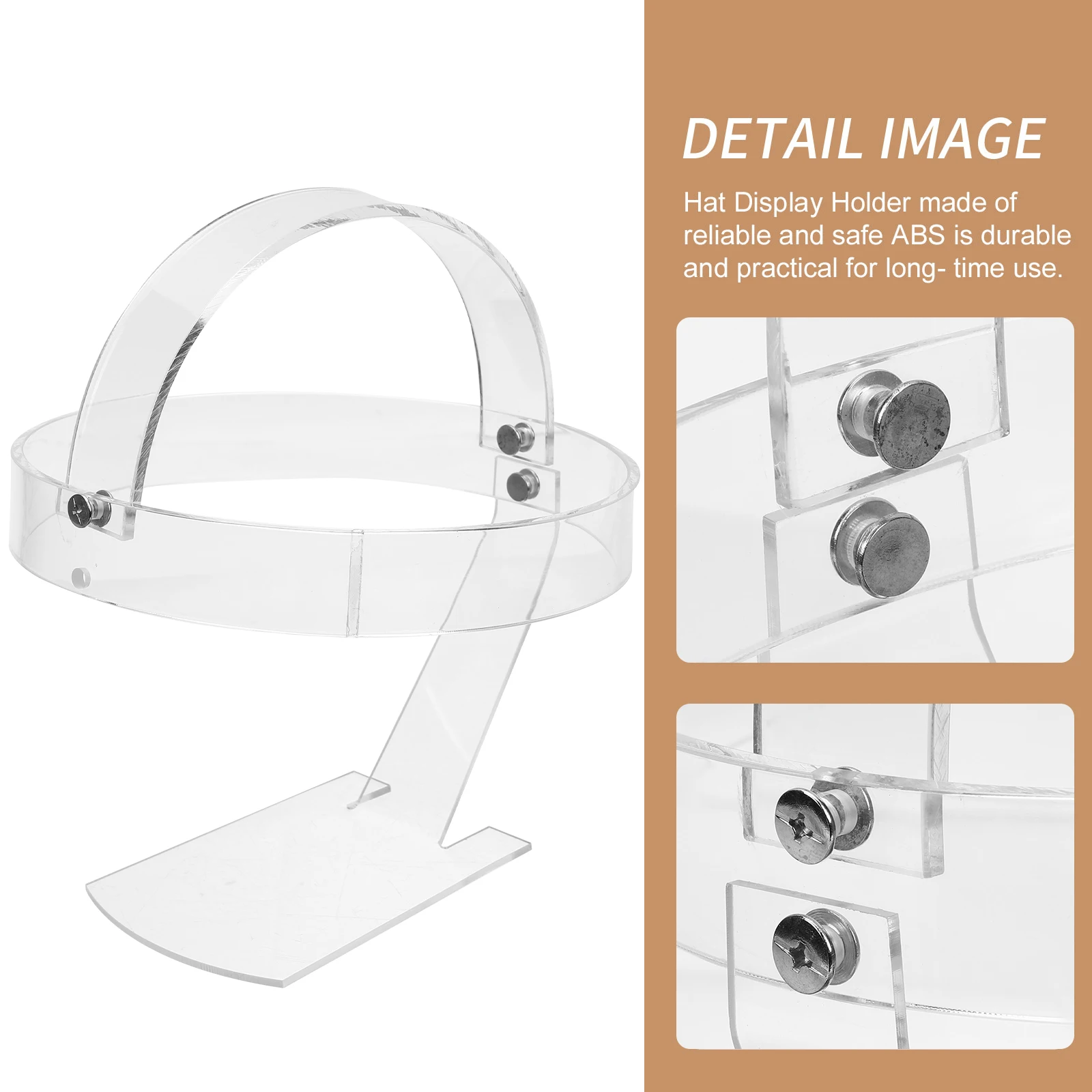 

Practical Acrylic Hat Display Stand for Headlamp Rack Store Multipurpose Transparent Holder Safe Strong Sturdy Hat Stand