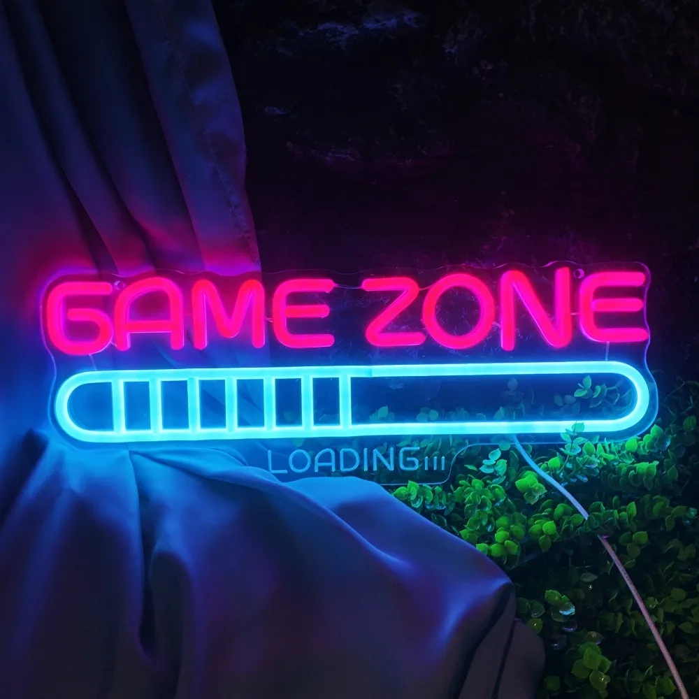 منطقة الألعاب النيون لتزيين الحائط أضواء LED لعبة غرفة الديكور للحزب بار في سن المراهقة بنين غرفة نوم نادي USB بالطاقة علامات مصباح