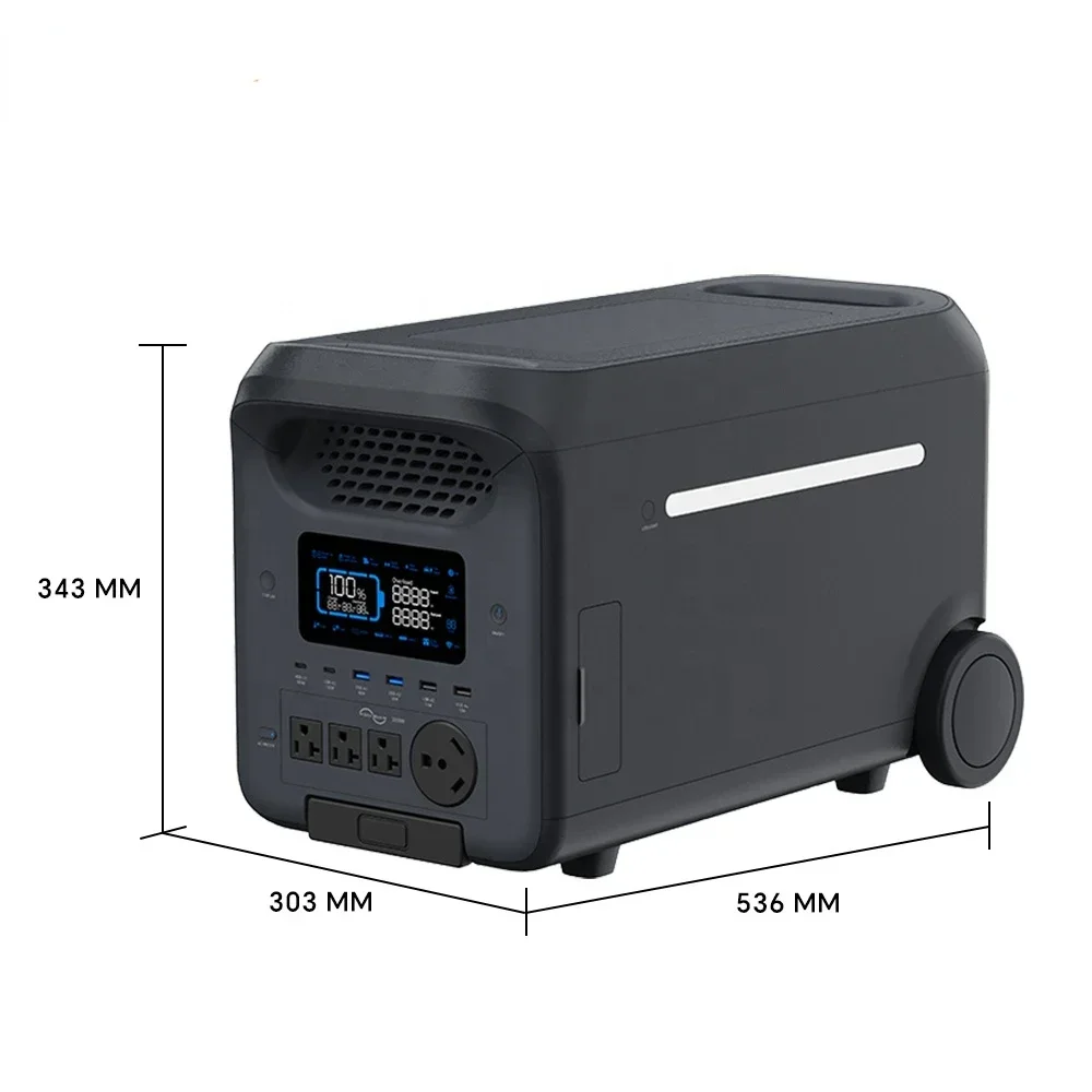 3kw Portable Emergency Power Supply Fast Charging Lifepo4 Powerstation 3000 Watt Portable Solar Generators Power Station