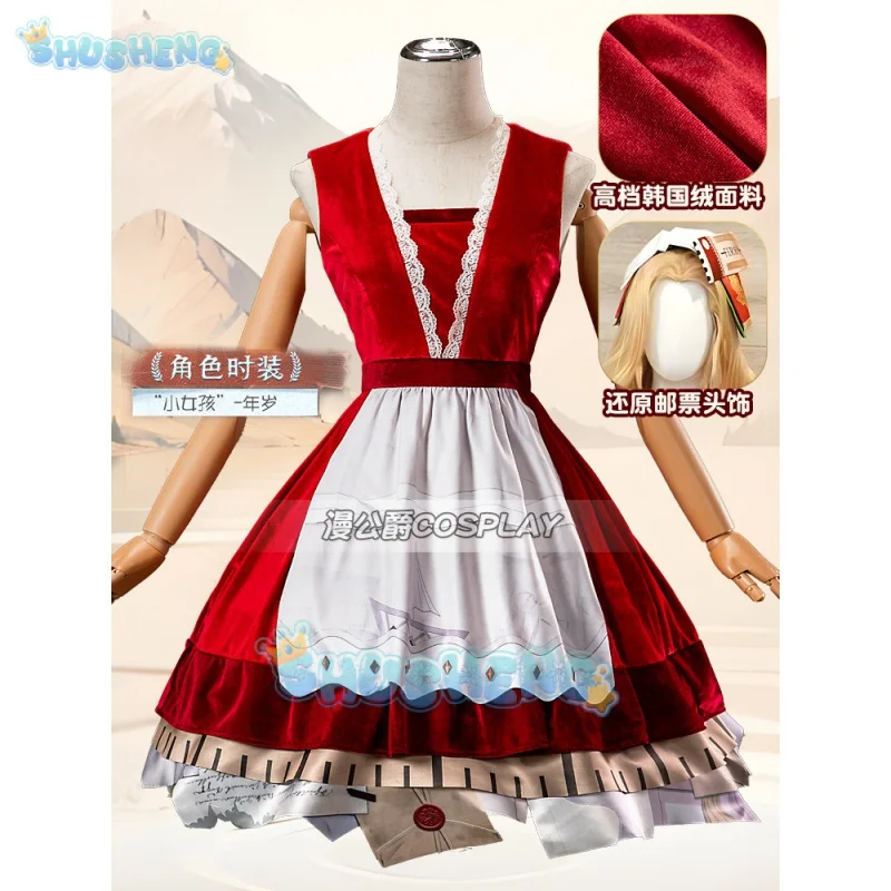 

Game Identity V Cosplay Costume Bloody Queen Mary Bloodbath Red Long Dress Women Halloween Carnival Evening Party Ball Clothes