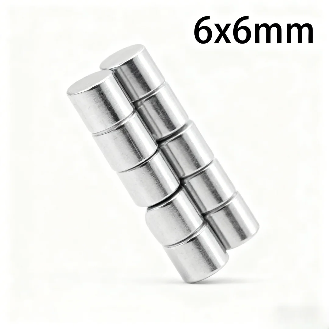 6x6mm Mini Small Round Powerful Magnetic Magnet 6x6 Strong Disc Magnets For Fridge DIY Building Scientific Craft Education 6*6