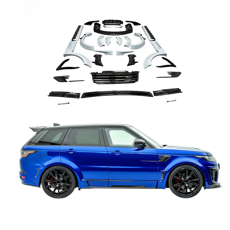 MSY Style Carbon Fiber Body Kit for Range Rover Sport SVR Front Spoiler Rear Diffuser Side Skirts Rear Wing Exterior