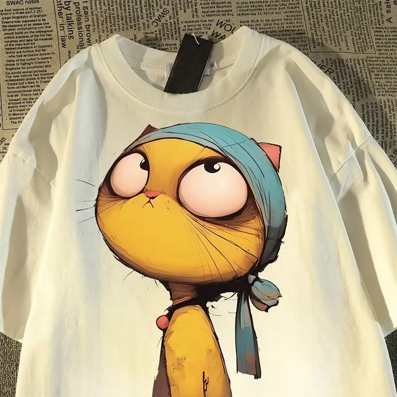 

Новое поступление, футболка для мамы и дочки IL SARTO, японская хлопковая футболка с короткими рукавами и мультяшным принтом для девочек, 2024, свободная винтажная футболка Y2K Harajuku