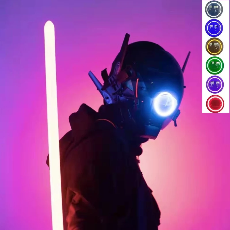 Personalized cyberpunk mask with LED light Cosplay props technology sense mechanical mask