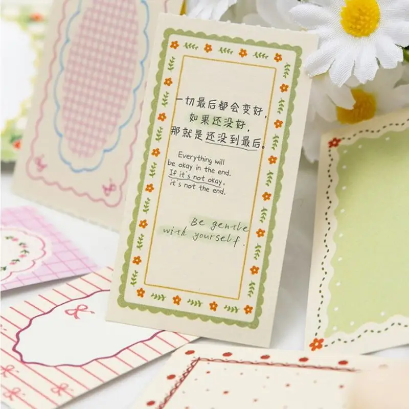 30Pcs Vintage Border Note Stickers Matte Finish DIY Decor for Handmade Scrapbook Album Journal Planner