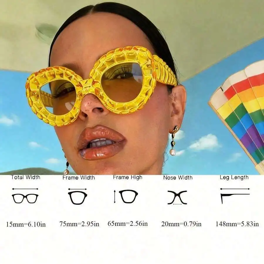 

Oversized Avant-Garde Fashion Sunglasses For Women Retro Decorative Street Style