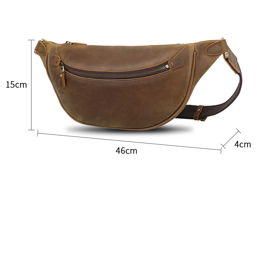 Quality Luxury Multifunction Chest Bag Genuine Leather Outdoor Sport Sling Shoulder Cross Bag Fanny Waist Pack Climbing Daypack