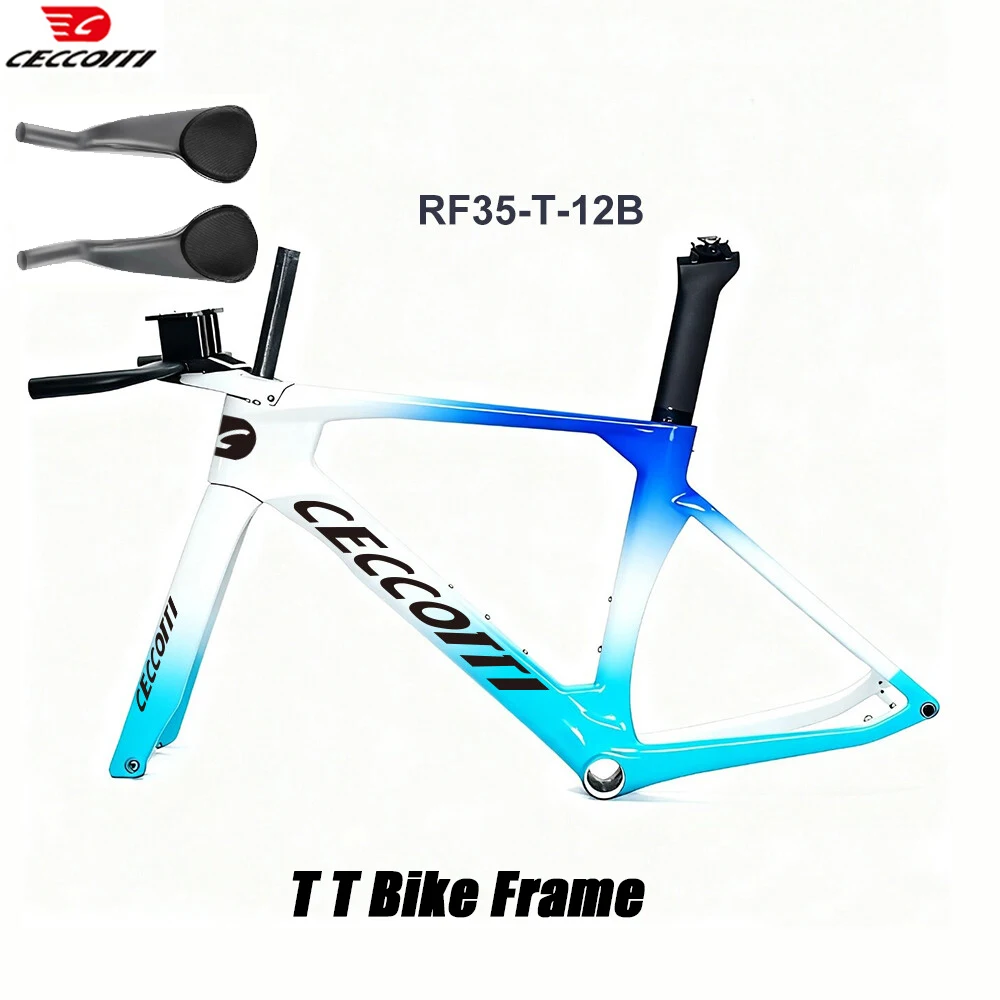 

CECCOTTI Triathlon TT carbon road bike frame all internal wiring T47 bottom Bracket 700C road bicycle carbon frameset