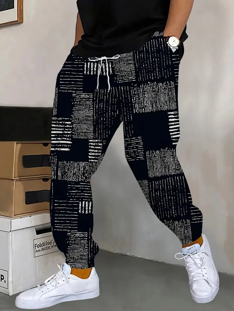 

New men's trousers for Spring and Autumn 2025 Casual roller skating pattern printed comfortable and soft street trousers