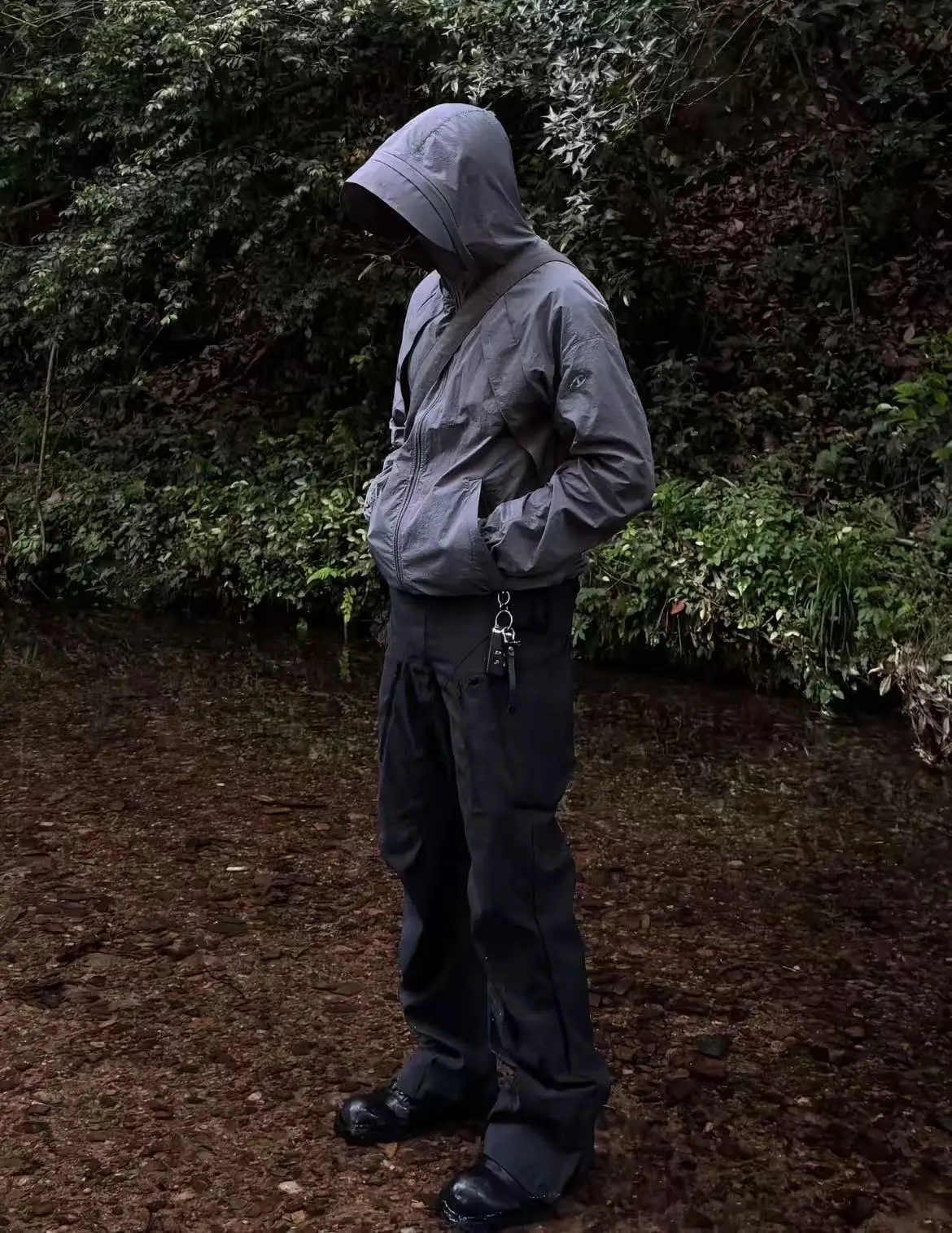 

Outdoor Utili Work Trousers with Multiple kets And Zipper Straight Leg Casual Pants for Men Polyester Fiber