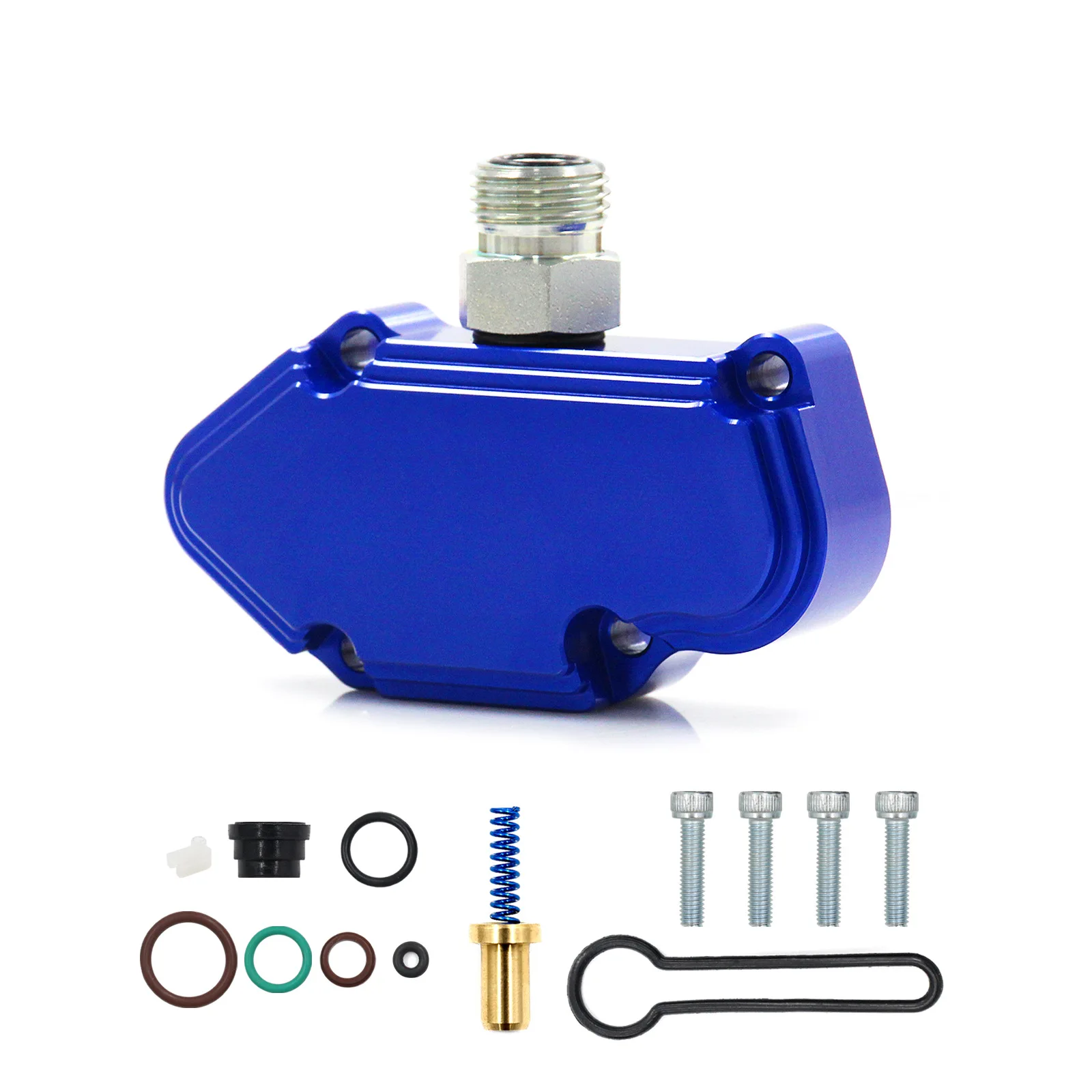 

Spring Kit with Billet Spring Housing Fuel Regulator Kit 2003-2007 For Ford Blue Spring Kit 6.0 Powerstroke Fast Install