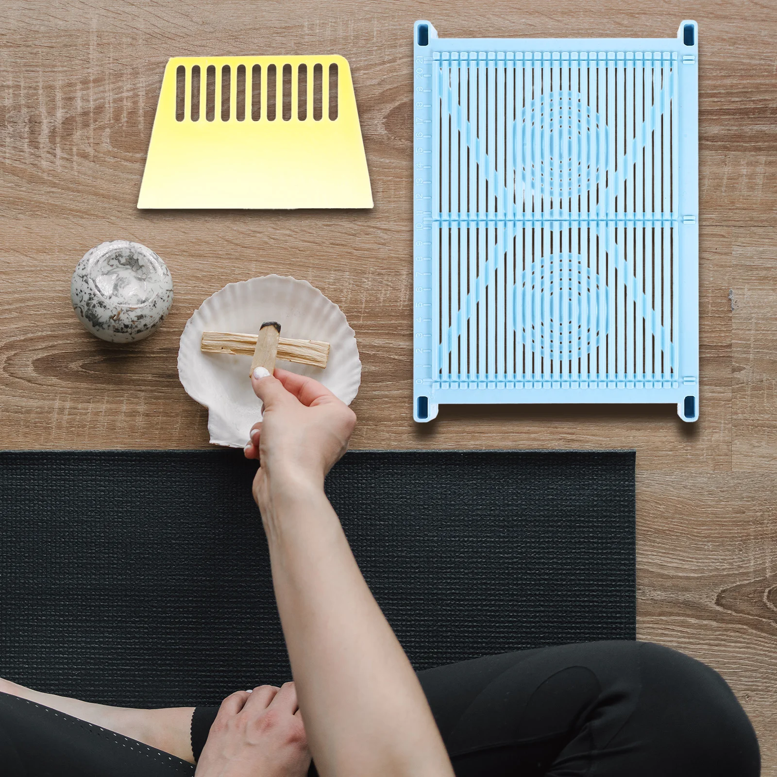 

Incense Tools Fragrance Accessories Blue Incense Kit Mesh Drying Board Lightweight Stackable Handmade Supplies