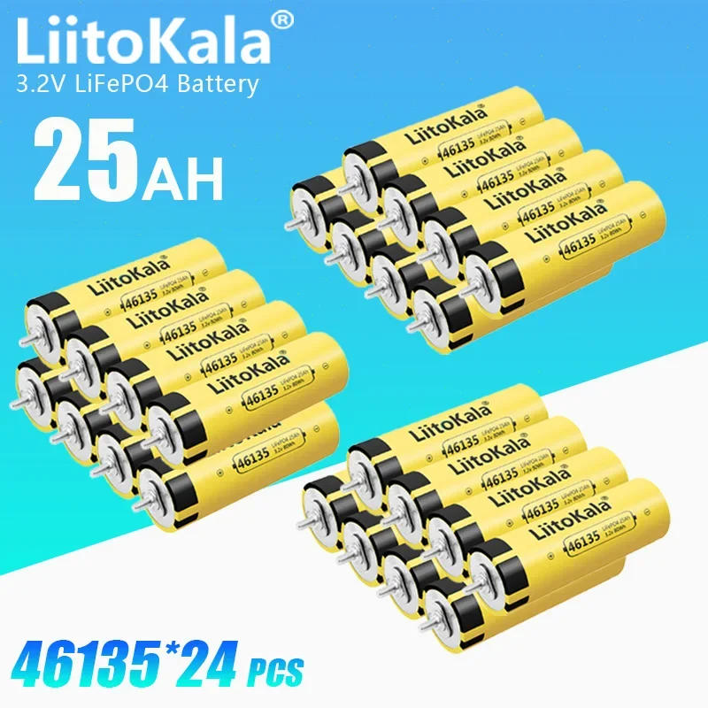 

Аккумулятор литиевый LiitoKala, 3,2 в, 25 Ач, 3C, 24 шт.