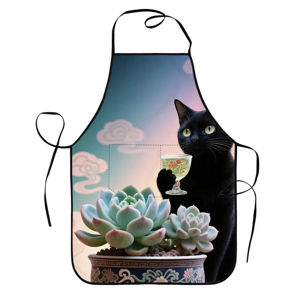 

Apron Succulents Plant Gardening Protection Aprons With Pockets For Mom Wife Baker Chef Retro Housewife Funny Print Bib Aprons