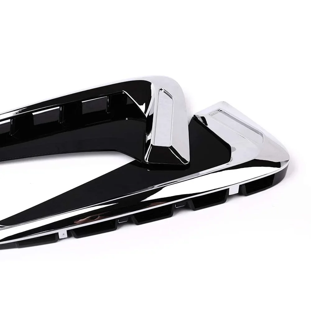1Pair Car Fender Side Air Vent Cover Trim Auto For BMW X5 F15 X5M 2014-2018 Shark Gill 3D Decoration Chrome Sticker - view 6