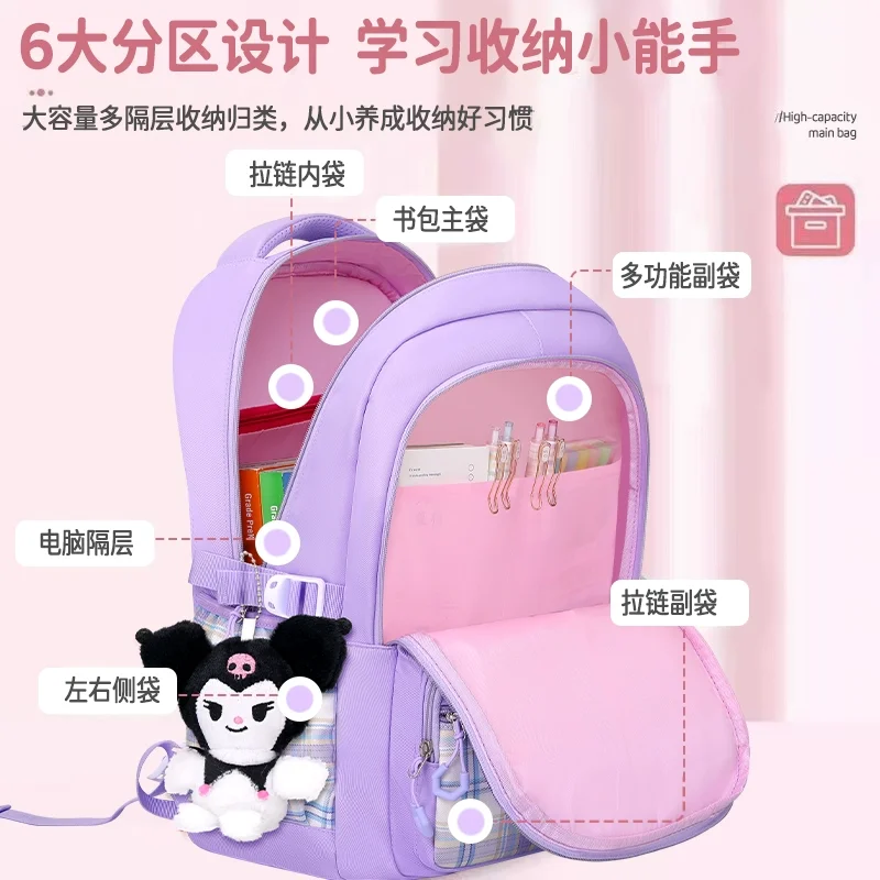 Kulomi Large Capacity Backpack Cute Cartoon Characters Elementary School Children Backpack Back-To-School Birthday surprise Gift
