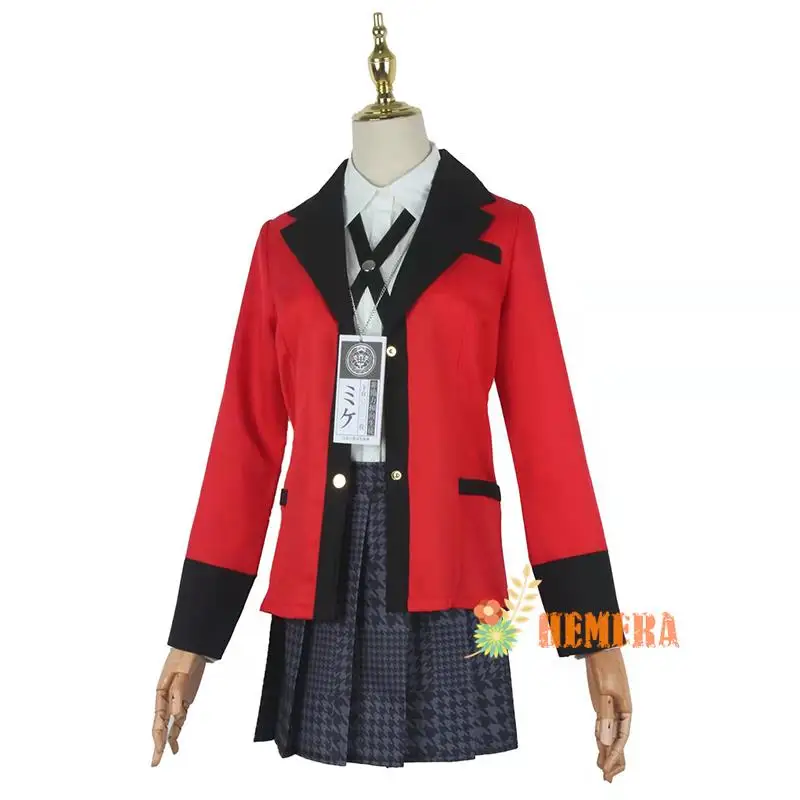 Kakegurui Jabami Yumeko Cosplay Anime Kakegurui Cosplays Costume School JK Uniform Wig Halloween Party Costume For Women Girls