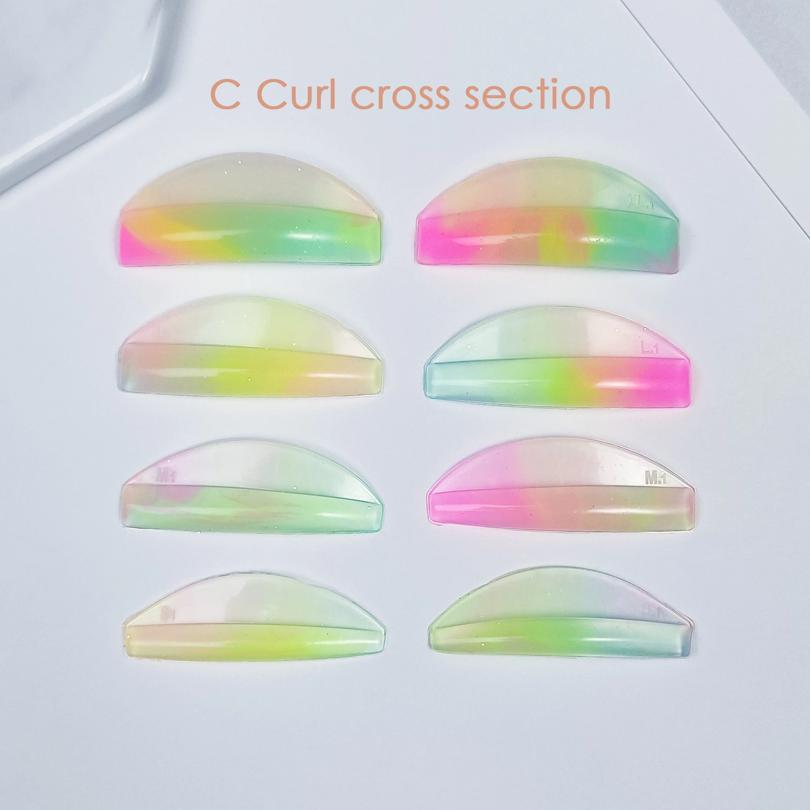 4 paires C CURL Silicone cils Perm tige recourbe-cils coussinets de levage de cils fer à friser accessoires outils de maquillage et de beauté