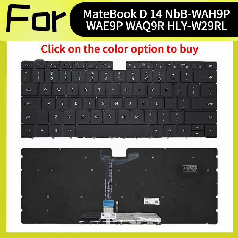 

New US Keyboard For MateBook D14 NbB-WAH9P WAE9P WAQ9R Nbl-WAQ9R Boh-WAQ9R HLY-W29RL