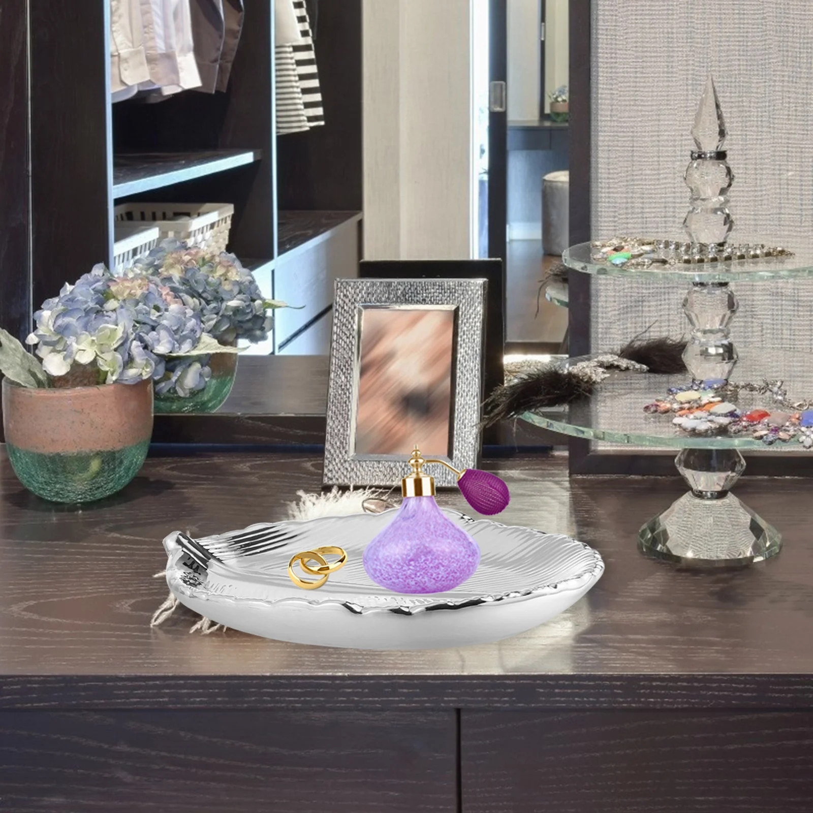 

Ceramic Jewelry Organizer Tray Leaf Dish Smooth Surface Durable Jewelry Storage for Home Decoration Gift Leaf Dish