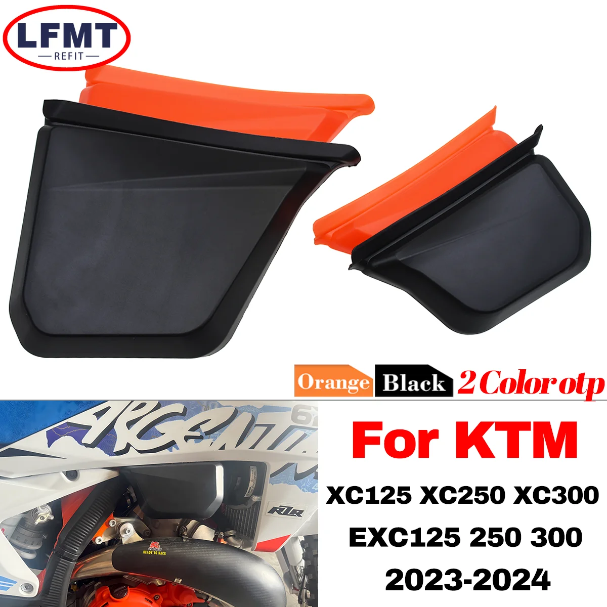 

Motocross Left Right Fuel Tank Cover Guard Protector For KTM XC125 250 300 EXC150 EXC250 EXC300 EXC SIX DAYS HARDENDURO CKD 2024