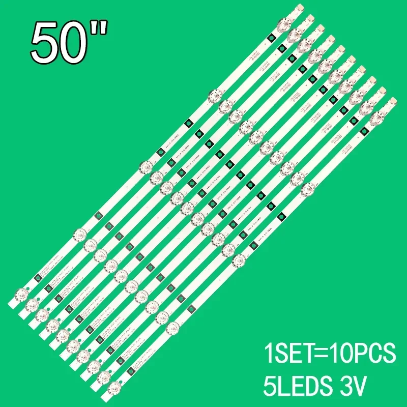 

476mm 10pcs/set LED Backlight Strip for Xiaxin LE-8822A LE-8815A M50AW HL2 JS-D-HL50L12-051CC (80929) RH43-D500L12X-10