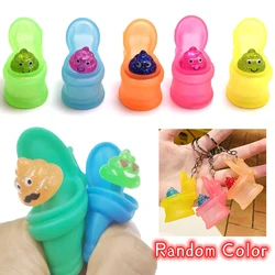 Creative Squeeze Mini Funny Poop Toilet Keychain Knead Pranks Jokes Tricky Toy Keyrings Bag Ornaments Car Motorcycle Key Holder