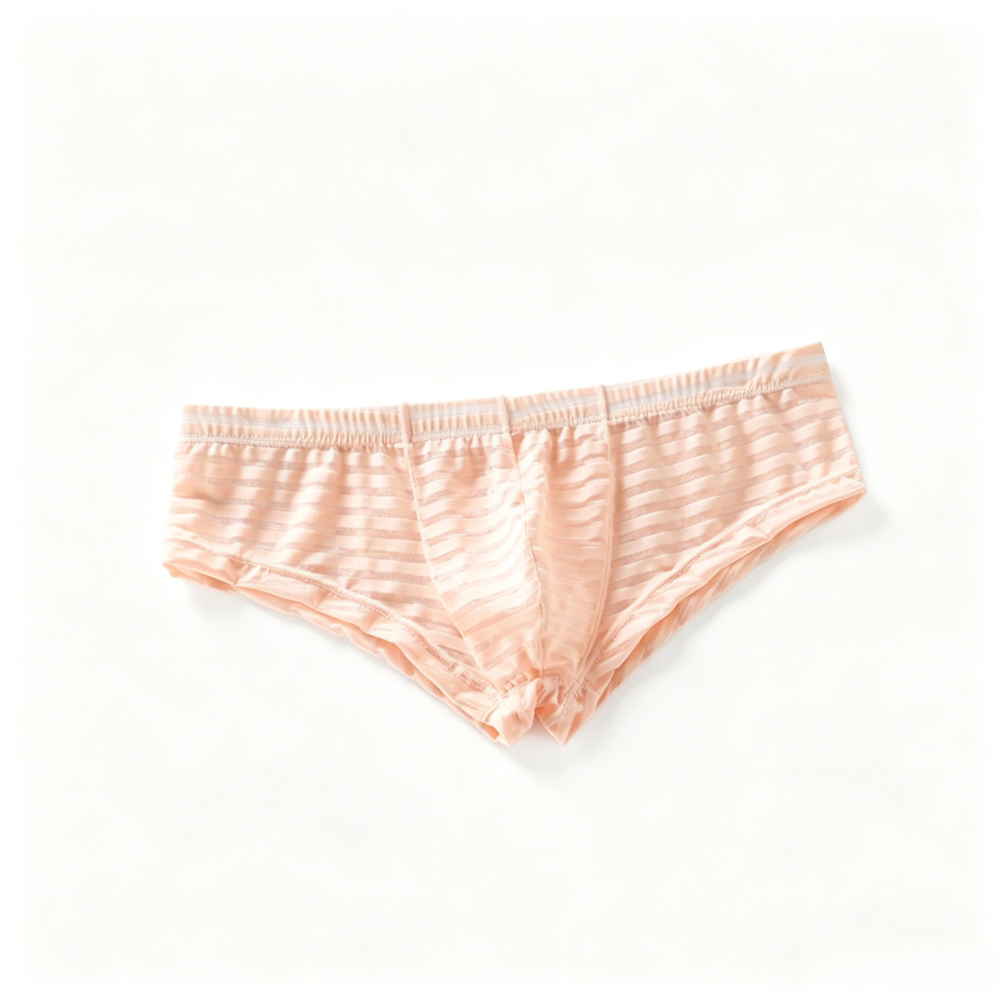 Herren-Boxershorts mit Niedrigem Bund und Streifenmuster, Ultradünne Transparente Atmungsaktive Unterwäsche
