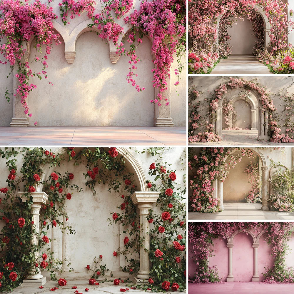 

Photography Background Boho Floral Arch Wall Room Adult Birthday Wedding Maternity Portrait Decor Backdrop Photo Studio