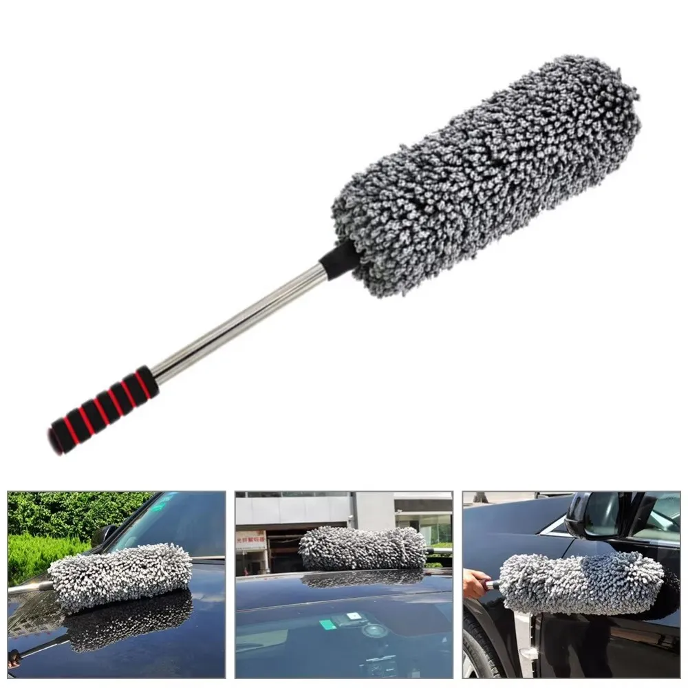 

Microfiber Car Body Duster Telescoping Wax Dust Mop Cleaning Brush Nanofiber Cotton Car Microfiber Dust Brush Auto Washe