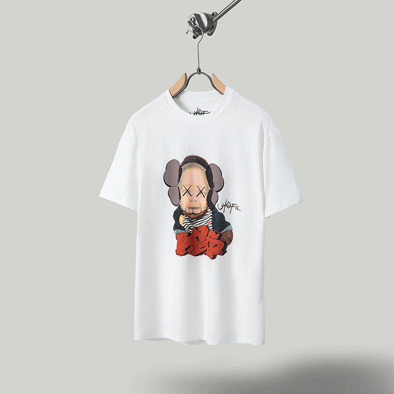 2024 New Cactus Jack Men's T-shirt Doll Print High Quality Cotton Summer Top Shirt
