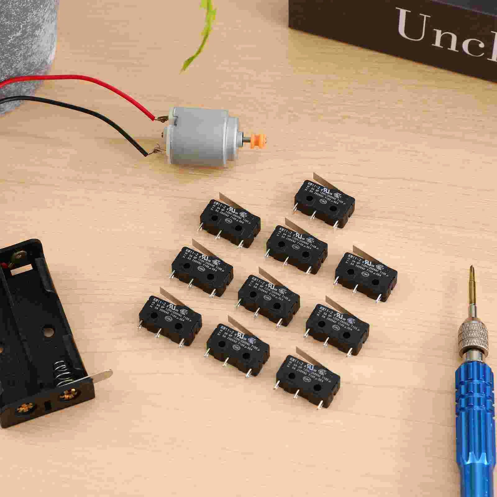 10 Pcs Cabinet Door Micro Switch Magnet Plastic Microswitchmicroswitch Push Buttons 10a
