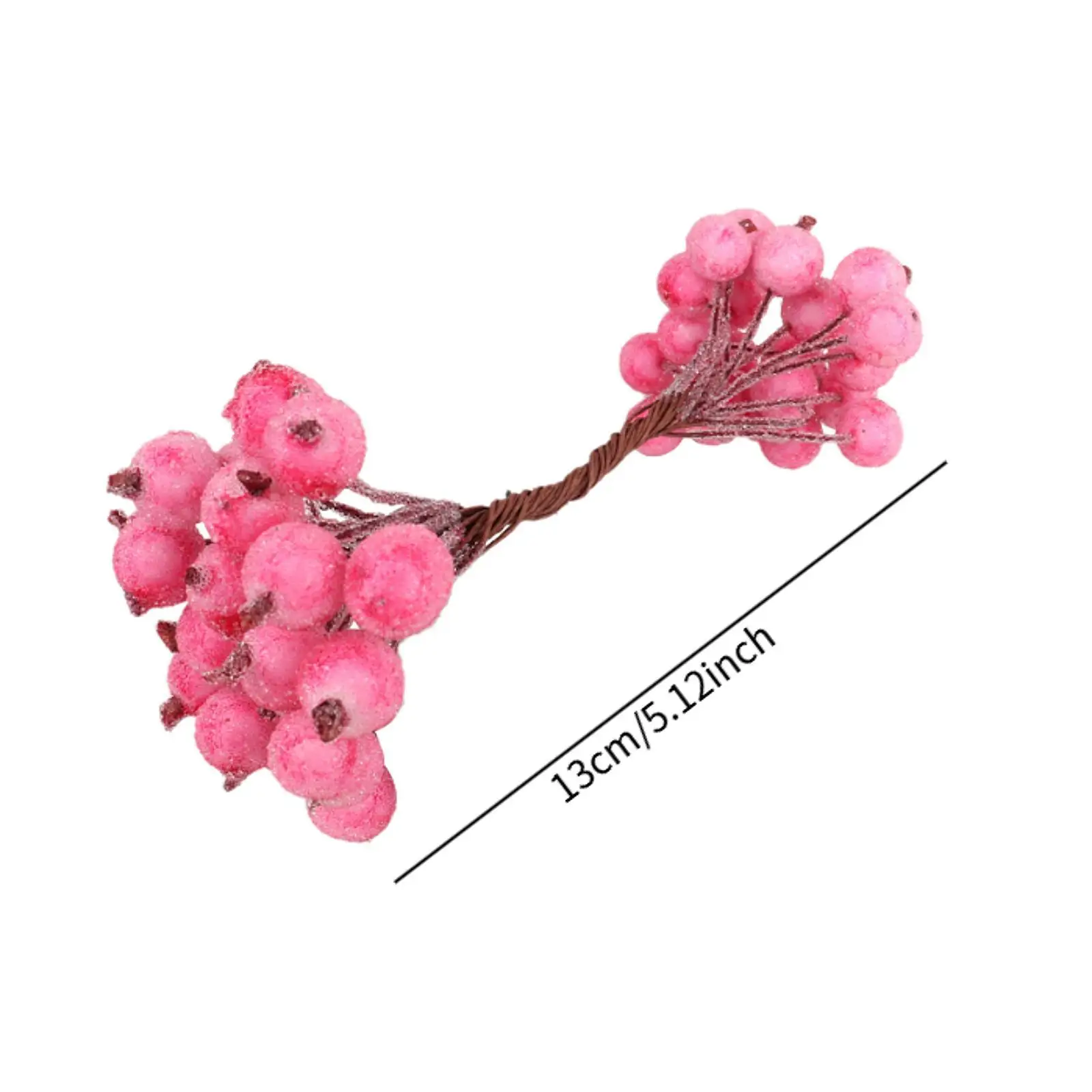 Artificial Frosted Holly Berries Christmas Tree Decorations Home Decor Fake Berries for Party Winter Crafts Wreath Vase Fillers