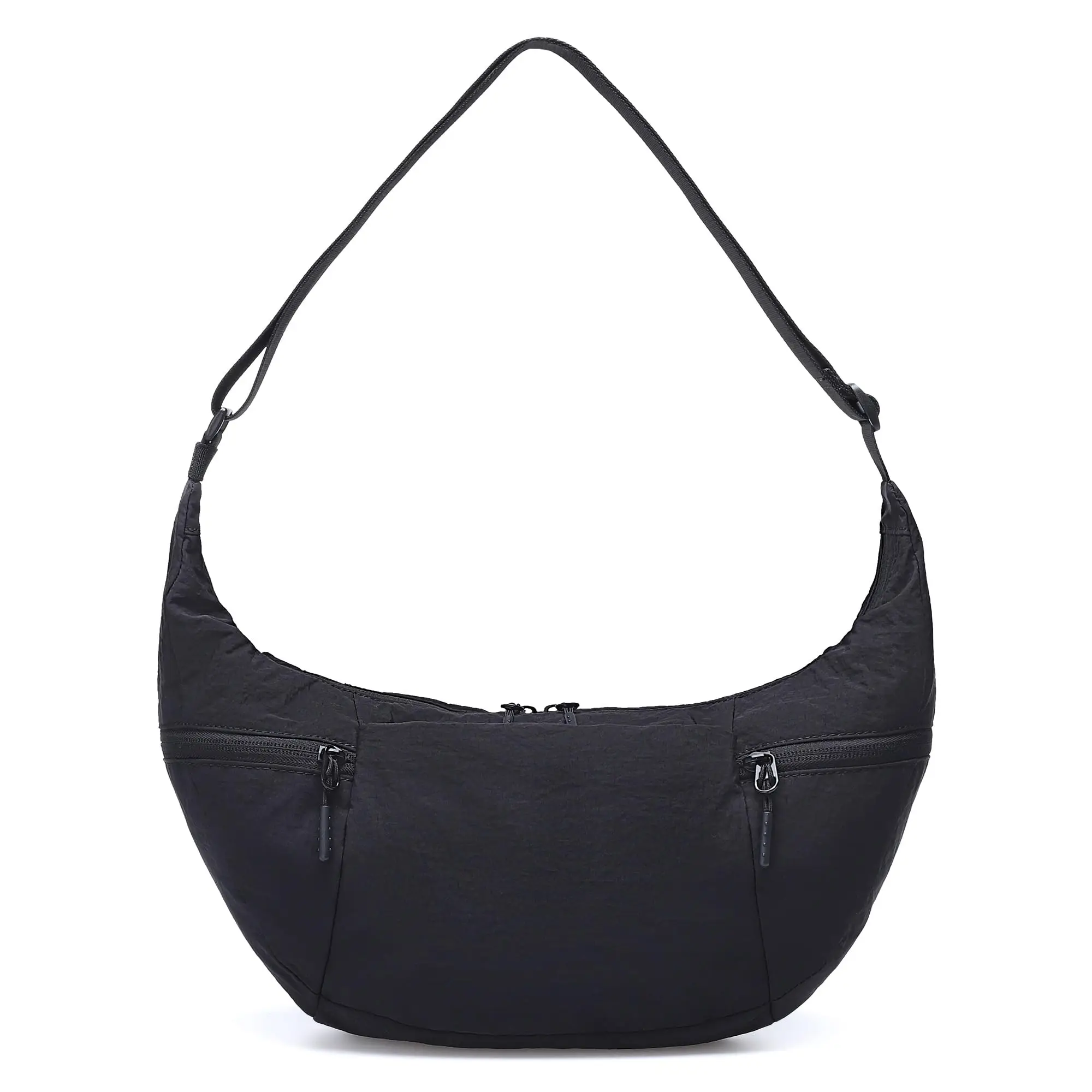 

DOYOGI Nylon Crossbody Bag for Women, Lightweight Shoulder Purse with Zipper Trendy Crescent Sling Bag with Adjustable Stap