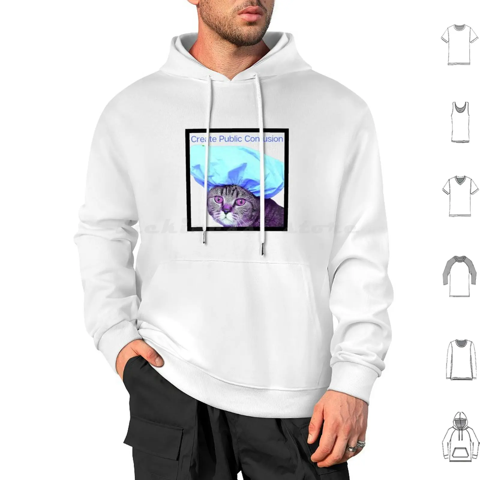 Confrontational Cats-Create Public Premium Hoodies Long Sleeve Confrontational Cats Create Public Premium