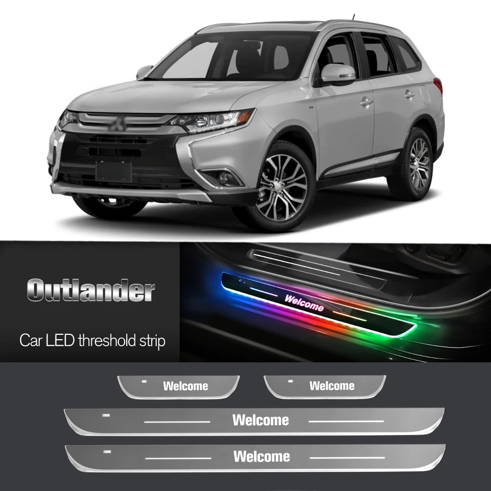 

Car Door Sill Light For Mitsubishi Outlander 1 2 3 2003-2023 2022 Customized Logo LED Welcome Threshold Pedal Lamp Accessories