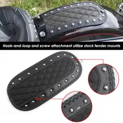 Black Motorcycle Rear Fender Bib Seat Cover Cushion Rivet For Harley Touring Electra Glide Road King FLHT FLTR FLHX Ultra 08-18