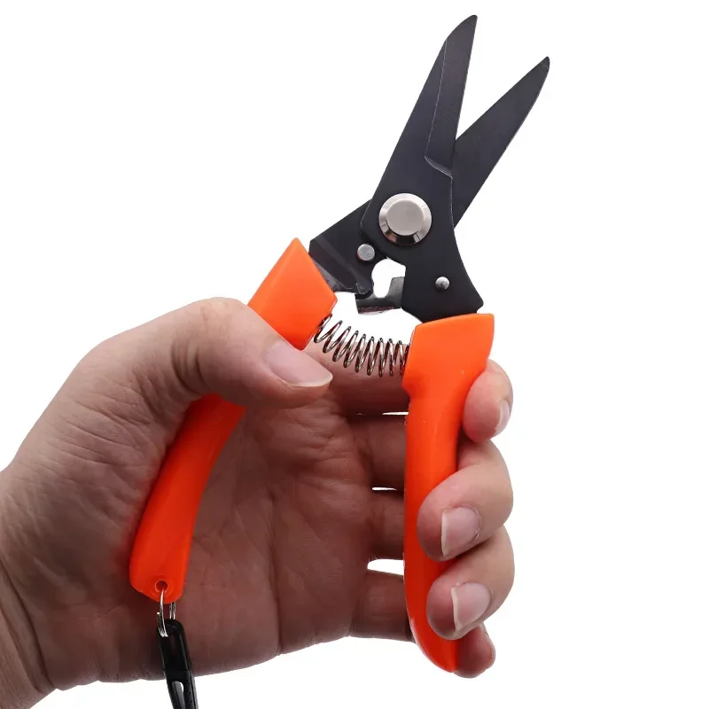 Cizalla de reparación de ramas de árbol con hoja de acero inoxidable para ennegrecimiento, cortadora con mango de PVC, tijeras de podar para jardines, herramientas manuales para jardinería