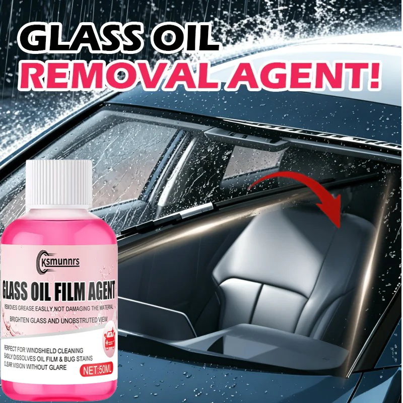 Pink concentrated car glass wiper fluid, maintaining smoothness and no stripes, quickly restoring the glass to be clearly visibl