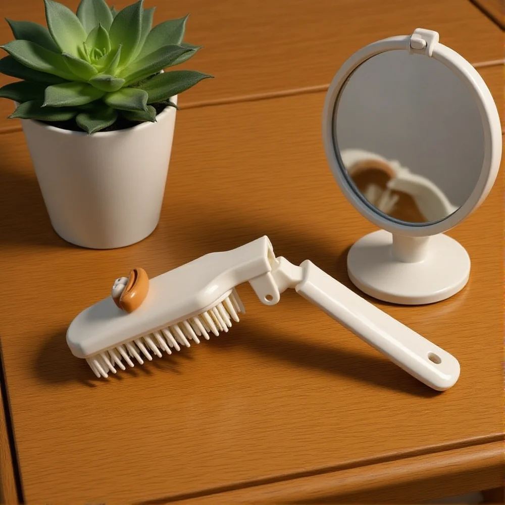 

Cute Sausage Mouth Massage Anti-static Hair Comb Girls Portable Foldable Comb Hairbrush Hairdressing Hair Brushes Accessories