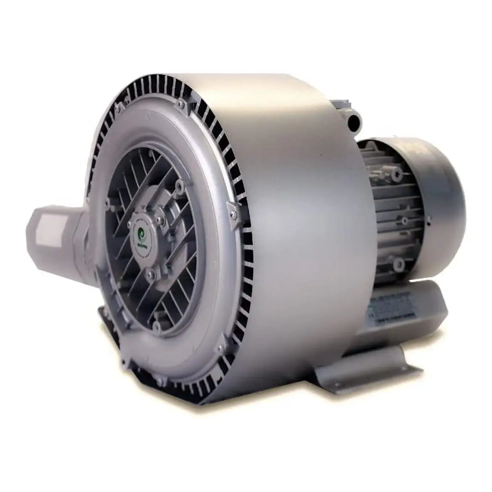 Regenerative Blower 4.6Hp 220V-480V/3Phase 162CFM Pump Vacuum High Pressure Double Stage Low Noise Easy Installation Oil-Free