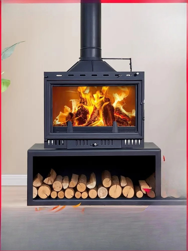 Fireplace real fire embedded home homestay indoor rural real fire firewood villa living room heating
