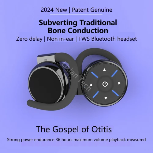 Imagen 2 del producto K2 Bluetooth 5,3 auriculares inalámbricos TWS auriculares con gancho para la oreja estéreo HiFi auriculares impermeables auriculares con reducción de ruido para Xiaomi