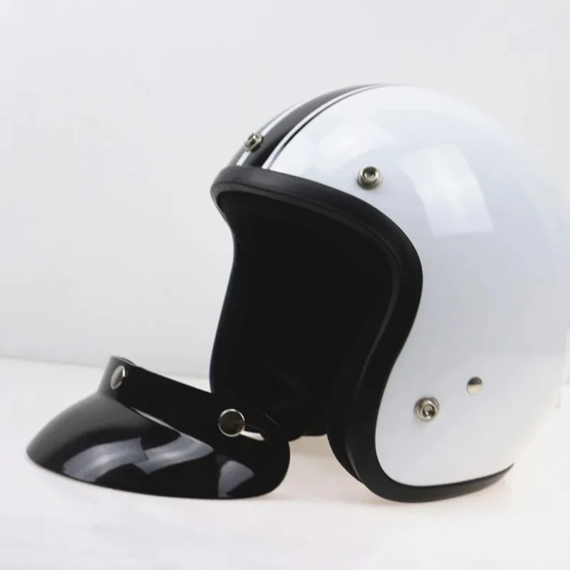 Motorcycle Helmet Retro Sun Visor Universal Black 3-Snap Motorcycle Sun Shade Visor Shield Car Accessories